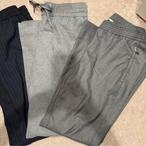 H&M Gray and Black Women's Trousers Set Size 6. 3 pairs
